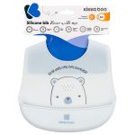 Babador com Cata-migalhas de Silicone Bear Azul (4m+) - Kikka Boo