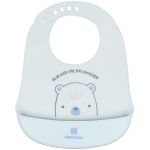 Babador com Cata-migalhas de Silicone Bear Azul (4m+) - Kikka Boo