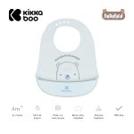 Babador com Cata-migalhas de Silicone Bear Azul (4m+) - Kikka Boo