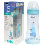 Mamadeira Perfect 5 300ml Fluxo Rápido Azul (4m+) - Chicco