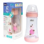 Mamadeira Perfect 5 240ml Fluxo Médio Rosa (2m+) - Chicco
