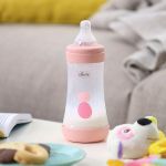 Mamadeira Perfect 5 240ml Fluxo Médio Rosa (2m+) - Chicco