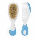 Escova e Pente Cerdas Naturais Azul (0m+) - Chicco