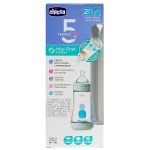 Mamadeira Perfect 5 240ml Fluxo Médio Azul (2m+) - Chicco
