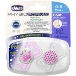Chupeta PhysioForma Light Lumi Rosa 2pçs (0-6m) - Chicco