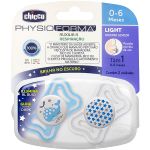 Chupeta PhysioForma Light Lumi Azul 2pçs (0-6m) - Chicco