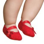 Meia Sapatilha para bebe Laço Vermelho - Puket