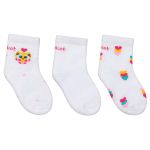 Kit com 3 meias Soquete para bebê Corujinha - Puket