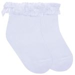Meia Soquete para bebe Branca Renda & Laço - Puket