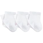 Kit com 3 meias Soquete para bebê Branca - Puket