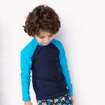 Camiseta Surfista para bebê em lycra FPS 50 Azul - Puket