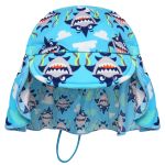 Chapéu de banho Kids Australiano c/ proteção solar FPS 50 Tubarão (1-3 anos) - Puket