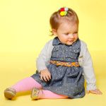 Meia calça para bebe em algodão Rosa - Puket