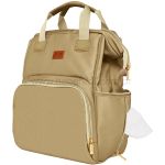 Mochila Maternidade Multifuncional Vichy Bege - Just Baby