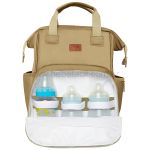 Mochila Maternidade Multifuncional Vichy Bege - Just Baby