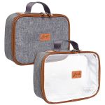 Kit 2 Necessaires para bebê Denver Cinza - Just Baby