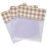 Kit Organizador 3 Saquinhos Porta Roupinhas de Maternidade Vichy Bege - Just Baby