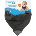 Babador Bandana com Mordedor Preto (3m+) - Clingo
