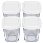 Potes de Vidro p/ Leite Materno & Papinha 150ml 4un Branco - Clingo
