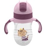 Copo com Alça e Canudo de Silicone Milky 220ml (6m+) - Clingo