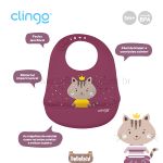 Babador com Cata-migalhas de Silicone Flex Milky (3m+) - Clingo