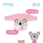 Babador Manga Longa com Cata-migalhas Impermeável Coala (3m+) - Clingo