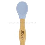 Talher Duplo de Bambu e Silicone Green Multi Azul (6m+) - Clingo