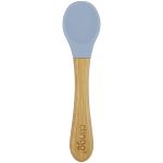 Colher de Treinamento de Bambu e Silicone Green Azul (6m+) - Clingo