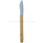 Colher de Treinamento de Bambu e Silicone Green Azul (6m+) - Clingo