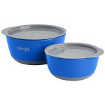 Kit 2 Tigelas com Tampa Colors Azul (6m+) - Clingo