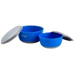 Kit 2 Tigelas com Tampa Colors Azul (6m+) - Clingo