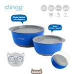 Kit 2 Tigelas com Tampa Colors Azul (6m+) - Clingo