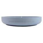 Prato em Silicone com Divisórias e Ventosa Flex Azul (6m+) - Clingo