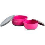 Kit 2 Tigelas com Tampa Colors Rosa (6m+) - Clingo