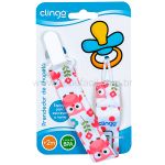 Prendedor de Chupeta Corujas Rosa (0m+) - Clingo