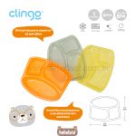 Kit 3 Pratos com Divisórias para bebê Colors (6m+) - Clingo