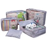Organizador de Mala de Viagem 6 Peças Cinza - Clingo