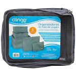 Organizador de Mala de Viagem 6 Peças Cinza - Clingo