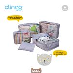 Organizador de Mala de Viagem 6 Peças Cinza - Clingo