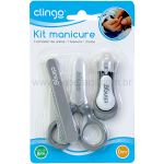 Kit Manicure para bebê Cinza (0m+) - Clingo