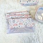 Kit Organizador 3 Saquinhos Porta Roupinhas de Maternidade Bunny Rosa - Just Baby
