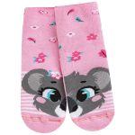 Meia Soquete para bebê cano longo Coala Rosa - Puket