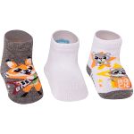 Kit com 3 meias Soquete para bebê Raposinha Rock - Puket
