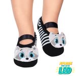 Meia Sapatilha para bebê c/ aplique LED Guaxinim - Puket