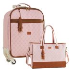Mala de Bordo com rodinhas + Bolsa Sacola Bella Rosa - Just Baby