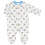 Macacão longo c/ zíper para bebê em plush Urso Letras - Anjos Baby