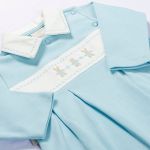 Macacão longo c/ golinha para bebê em suedine Gêmeos Coelhos Azul - Anjos Baby