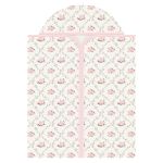 Toalha de banho c/ capuz atoalhado para bebê Floral - Anjos Baby