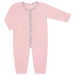 Macacão longo para bebê em plush Floral - Junkes Baby