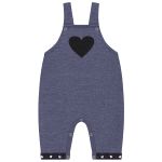 Jardineira c/ Body longo para bebê em suedine Love - Baby Gut